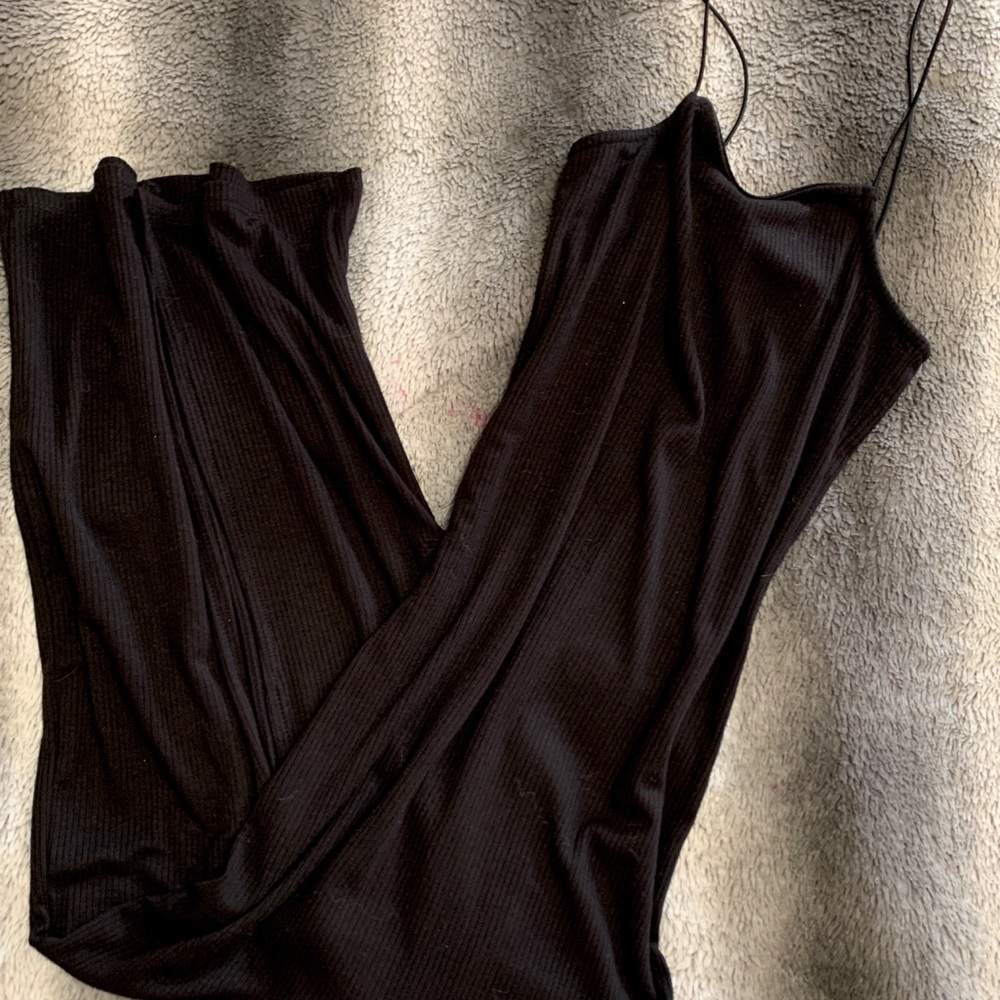 Black Midi Slit Dress